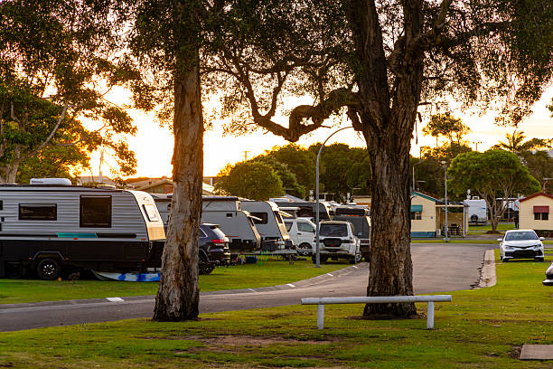 Aerial view of a caravan park showcasing its value